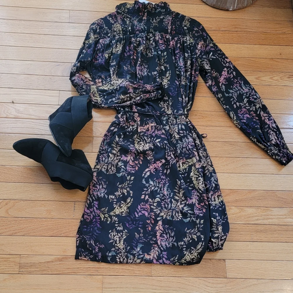 H&M Dress Size 6 Floral Print Long Sleeve - Picture 1 of 10